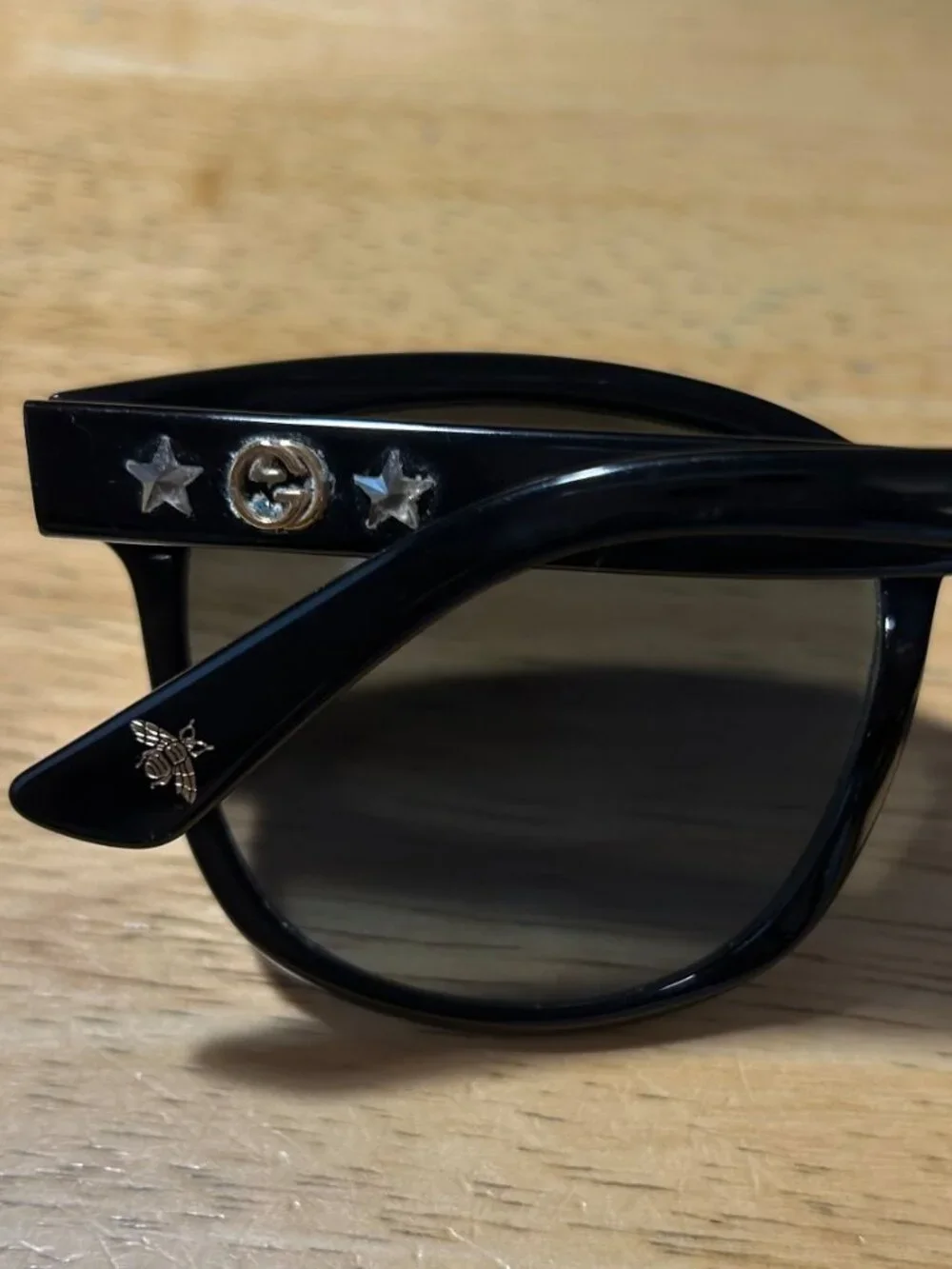 AUTHENTIC Womens Gucci GG0232SK 001 Black Fashion Square 56-17-145 Sunglasses